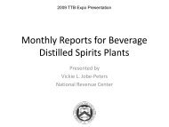 Beverage DSP Monthly Reports - TTB