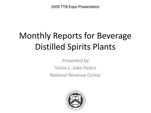 Beverage DSP Monthly Reports - TTB