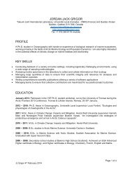 Curriculum Vitae - Arcticnet - UniversitÃ© Laval