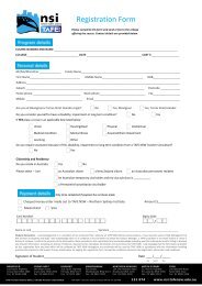 Registration Form - TAFE NSW - Northern Sydney Institute