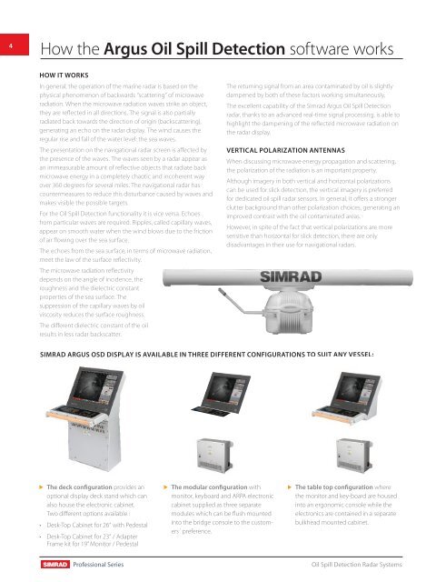 Oil Spill Detection - Simrad Professional Series
