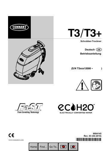 T3-T3+ CE operator manual DE 9004145 rev03 ... - Tennant Company