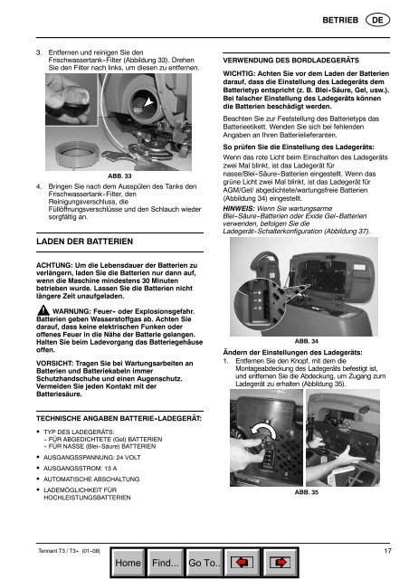 T3-T3+ CE operator manual DE 9004145 rev03 ... - Tennant Company