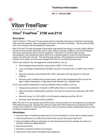 Viton FreeFlow Z100 & Z110 - Tomark Industries, Inc.