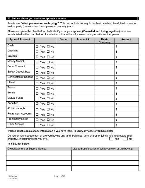 Application for Medicaid - NC DHHS Online Publications - Home ...