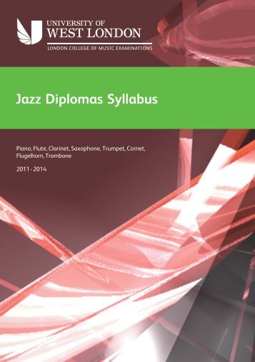 LCM Exams - Jazz Diplomas Syllabus - esamilcm.it