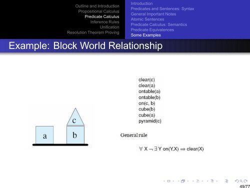 Propositional and Predicate Calculus - Carleton University