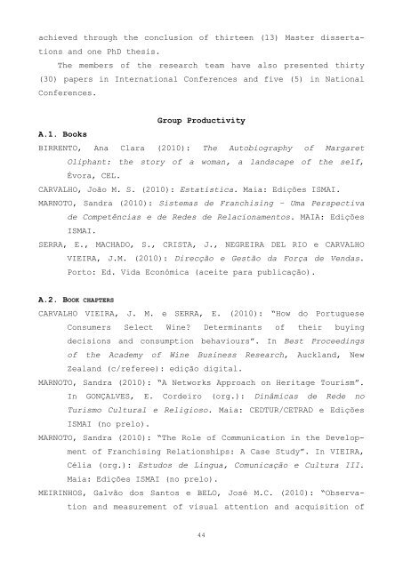 CENTRO DE ESTUDOS EM LETRAS RelatÃ³rio Anual (2010 ... - Utad