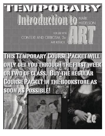 Introduction to Art Temporary Course Packet - Palomar College