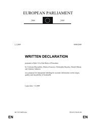 Written Declaration in European Parliament