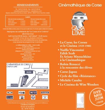2008 avril mai juin - CinÃ©mathÃ¨que de Corse