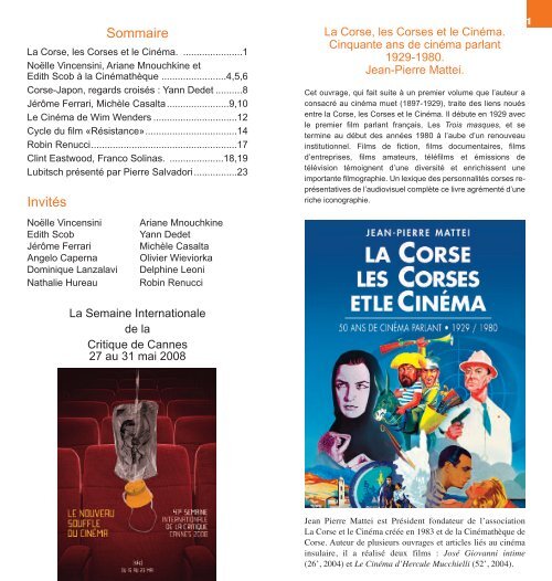 2008 avril mai juin - CinÃ©mathÃ¨que de Corse