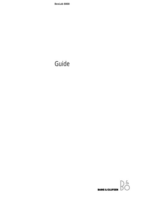 beolab 8000 connections