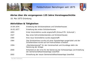 FeldschÃ¼tzen Nenzlingen seit 1875