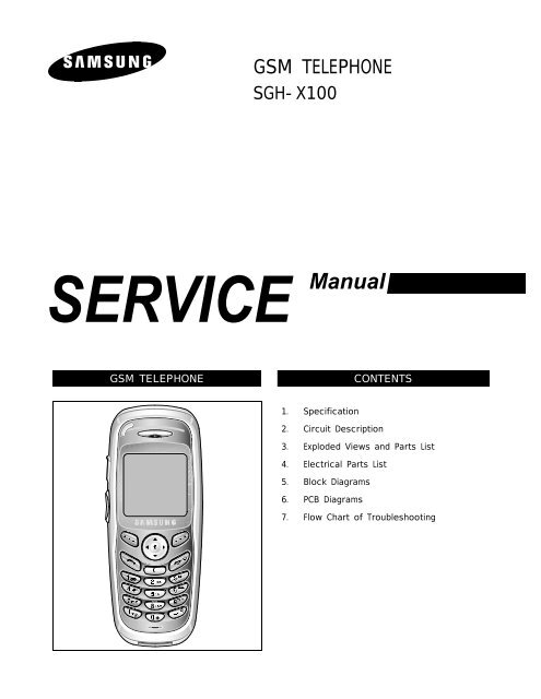 Samsung SGH-X100 service manual