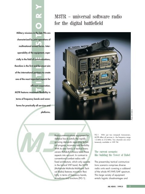 M3TR â universal software radio for the digital battlefield