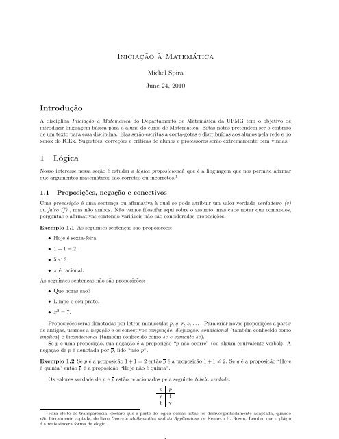 Iniciação a matemática