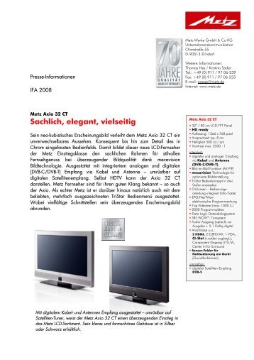 Sachlich, elegant, vielseitig - Metz
