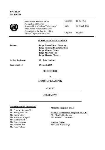 Appeal - ICTY