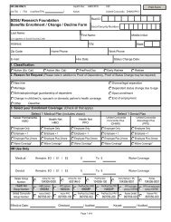 Benefits/Enrollment/Declination Form - SDSU Research Foundation