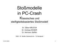 StoÃmodelle in PC-Crash