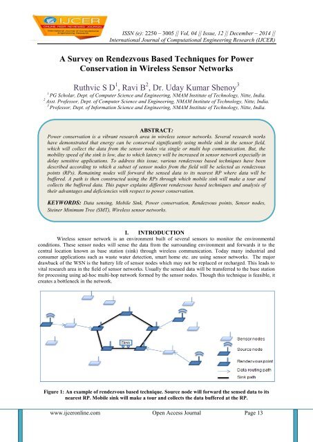 A Survey on Rendezvous Based Techniques for Power Conservation in ...