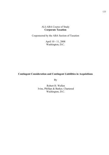 contingent consideration and contingent liabilities in acquisitions