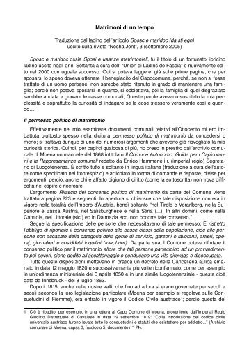 Matrimoni di un tempo.pdf - StoriaDiFiemme.it