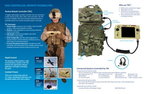 Tactical Robotic Controller (TRC) Brochure - QinetiQ North America