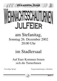 Dezember - Turnverein Taufkirchen an der Pram