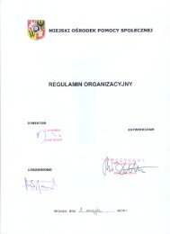 REGULAMIN ORGANIZACYJNY - MOPS