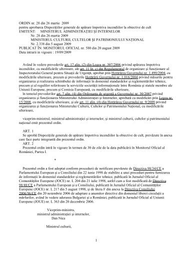 Noutati legislative Prevenirea incendiilor la unitati de ... - I.S.U. Buzau