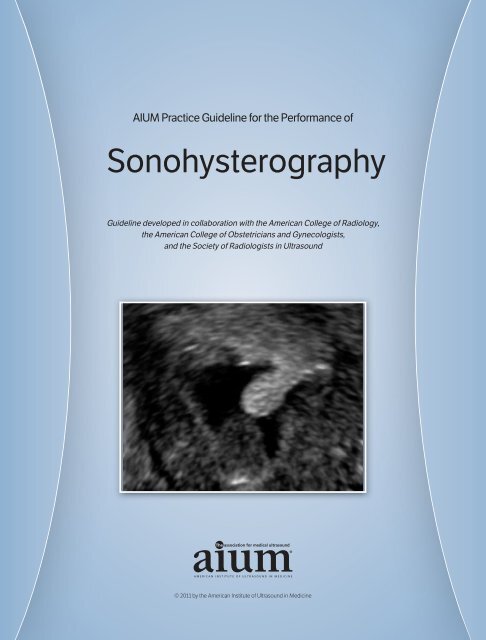 Sonohysterography - AIUM