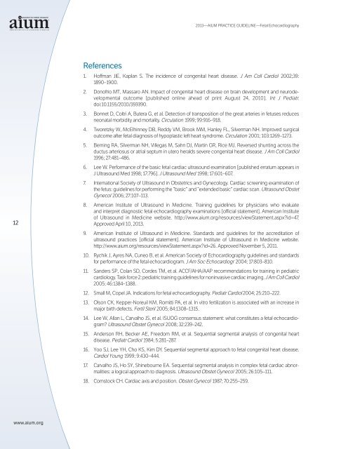 Aium practice guideline for the performance of fetal echocardiography