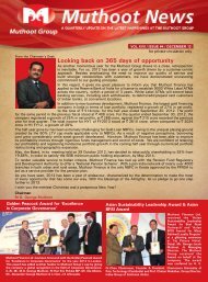 Looking back on 365 days of opportunity - Muthoot Group