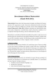 Bewerbungsverfahren Masterarbeit - Seminar für Allgemeine BWL ...