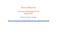 Discrete Mathematics University of Kentucky CS 275 Spring ... - MGNet