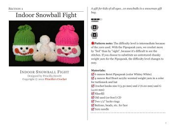 Indoor Snowball Fight - Priscilla's Crochet