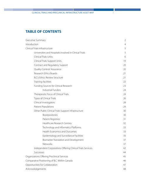 Clinical Trials and Preclinical Infrastructure Asset Map - Life Sciences