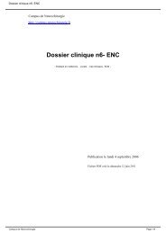 Dossier clinique n6- ENC - Campus de Neurochirurgie