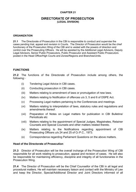 Directorate of Prosecution