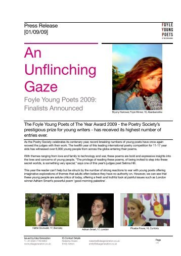 An Unflinching Gaze - The Poetry Society