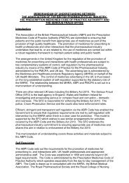 Memorandum of understanding between the ABPI, PMCPA and SFO ...