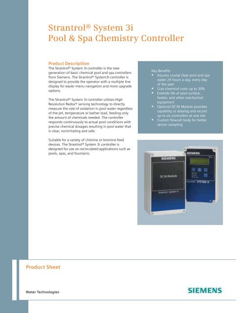 StrantrolÂ® System 3i Pool & Spa Chemistry Controller