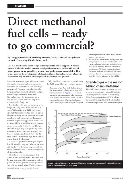 Direct methanol fuel cells â ready to go commercial?