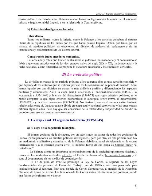 Tema 15: España durante el franquismo. - Instituto Bachiller Sabuco