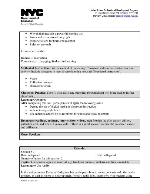 Course Syllabus Template All Courses = 36 Hours ... - default