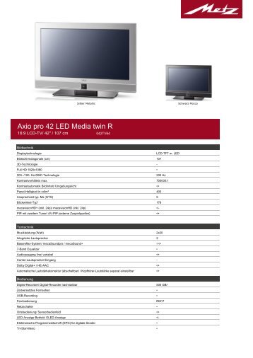 Axio pro 42 LED Media twin R - Metz