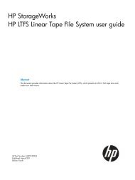 HP LTFS Linear Tape File System user guide