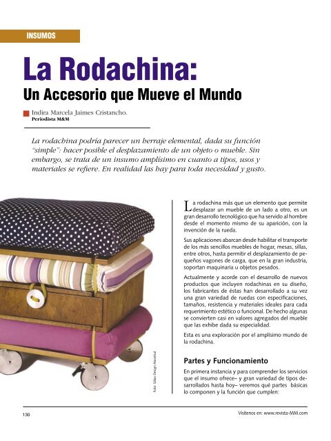 ranura reducir Palpitar Insumos La Rodachina - Revista El Mueble y La Madera